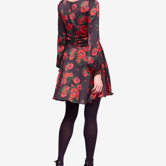 Free People | Morning Light Long Sleeve Mini Dress | Black | SOLD - Picture 2 of 3